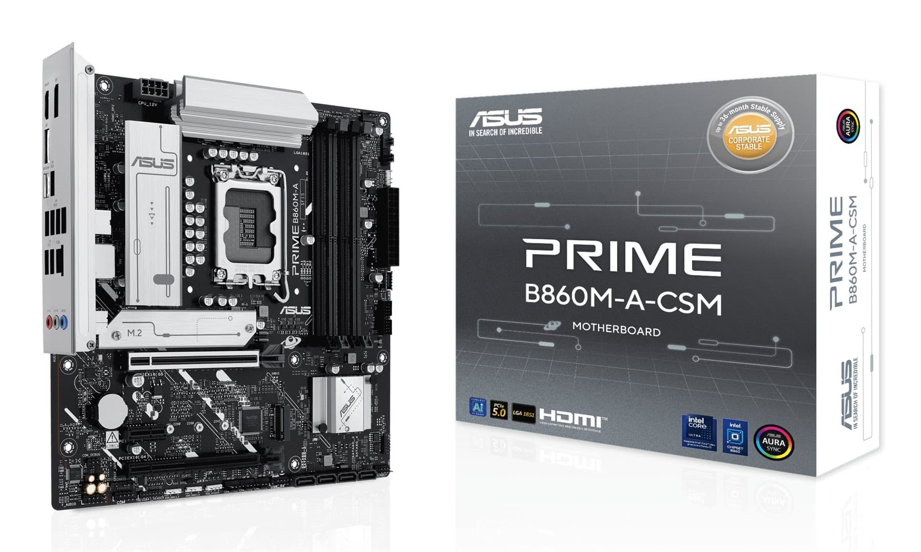 Asustek ASUS PRIME B860M-A-CSM S1851/DDR5/2xDP-HDMI/3xM.2/ATX, aanzicht 1 van 1
