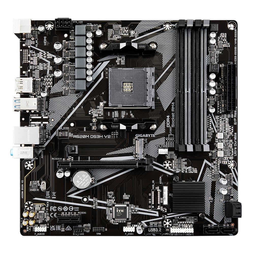 Gigabyte GIGA A520M DS3H V2 AM4/DDR4/HDMI-DP/µATX, aanzicht 1 van 1