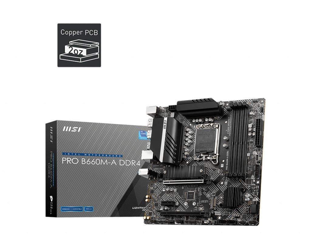 MSI PRO H610M-G DDR4 S1700/DP-HDMI-VGA/M.2/LAN/µATX, aanzicht 1 van 1