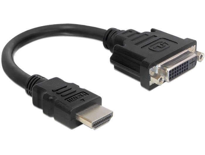Delock Adapter HDMI Stecker > DVI-D Buchse (20cm), aanzicht 1 van 1