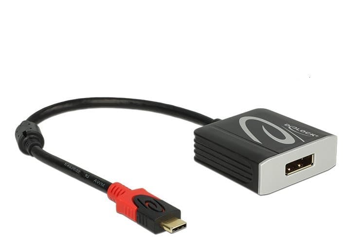 Delock Adapter USB-C =>DP (St/Bu) 15cm schw./black, aanzicht 1 van 1