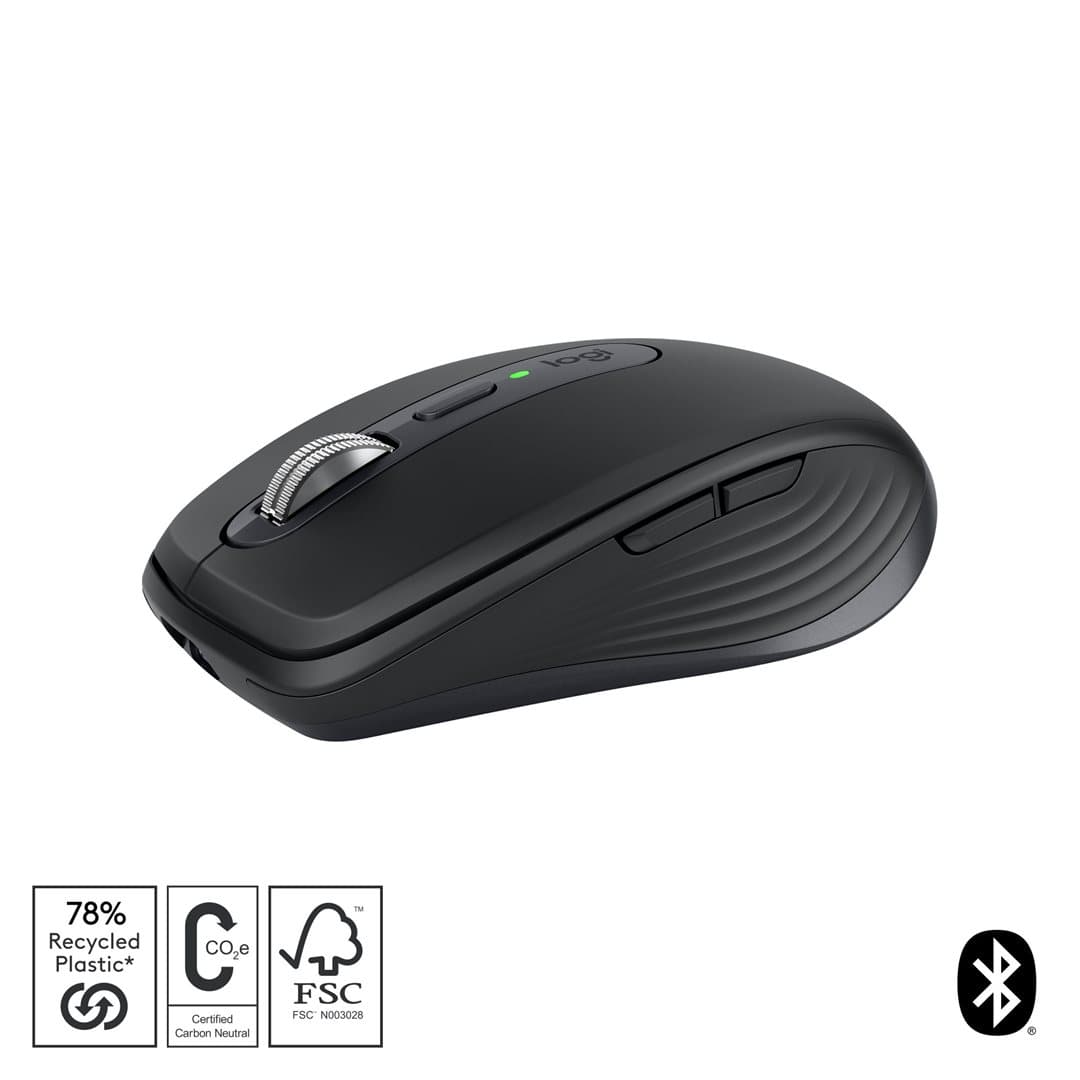 Logitech Mouse MX Anywhere 3S WL BOLT graphite BT 6 Tasten, 500 mAh Lithium-Polymer-Akku, aanzicht 1 van 1