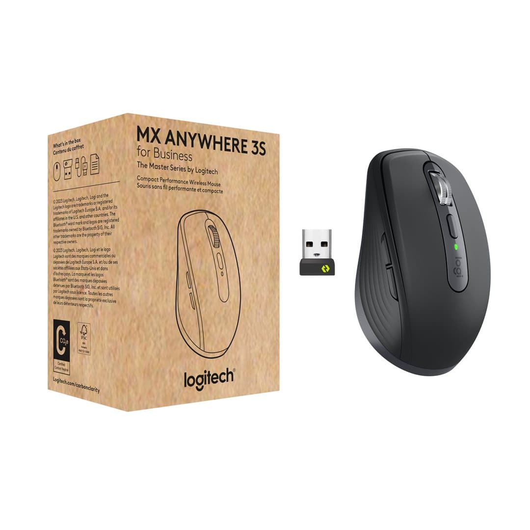 Logitech Mouse MX Anywhere 3S for Busi. WL BOLT graphite BT 6 Tasten, 500 mAh Lithium-Polymer-Akku, aanzicht 1 van 1