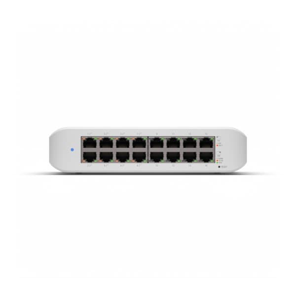 Switch UniFi 16xRJ45 GBit Managed 8xPoE 45W Wall-Mountable, Fanless, internal PSU, aanzicht 1 van 1