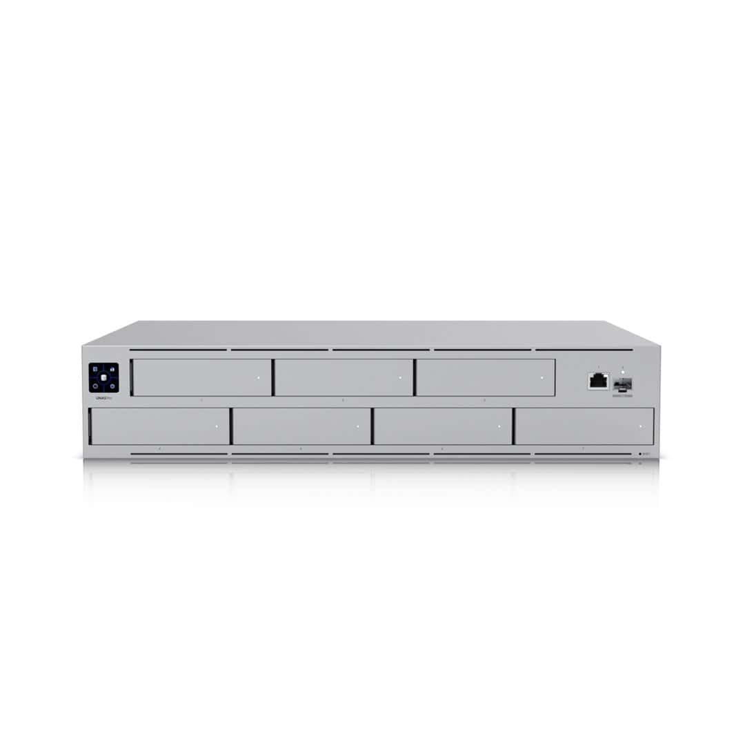 Ubiquiti UNAS-Pro 1xRJ45 GbE/1x10G SFP+ (7 HDD bays for 2.5"/3.5") 2U rack-mount NAS with (7) 2.5/3.5" drive bays