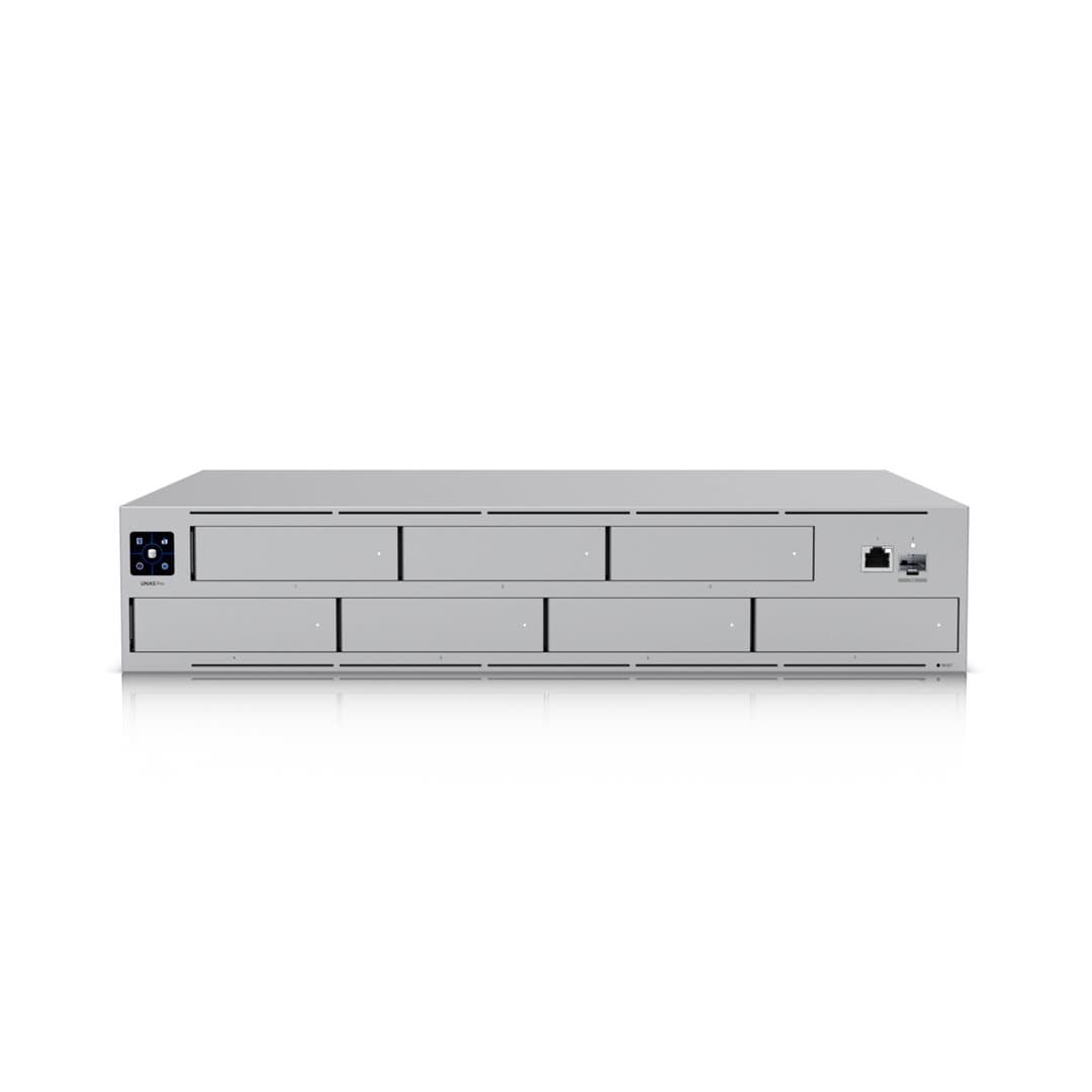 Ubiquiti UNAS-Pro 1xRJ45 GbE/1x10G SFP+ (7 HDD bays for 2.5"/3.5") 2U rack-mount NAS with (7) 2.5/3.5" drive bays