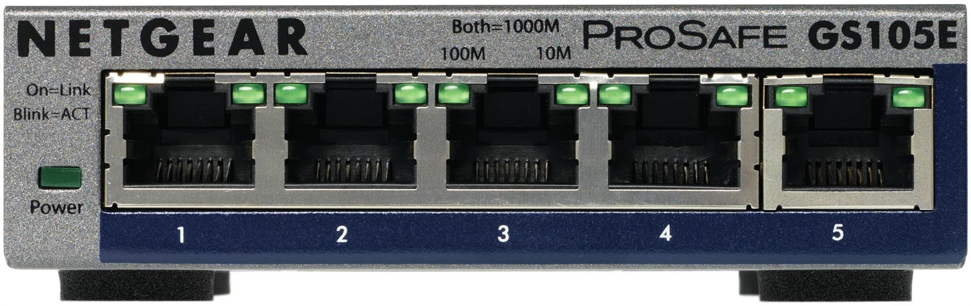 Netgear 5Port Switch 10/100/1000 GS105E, aanzicht 1 van 1
