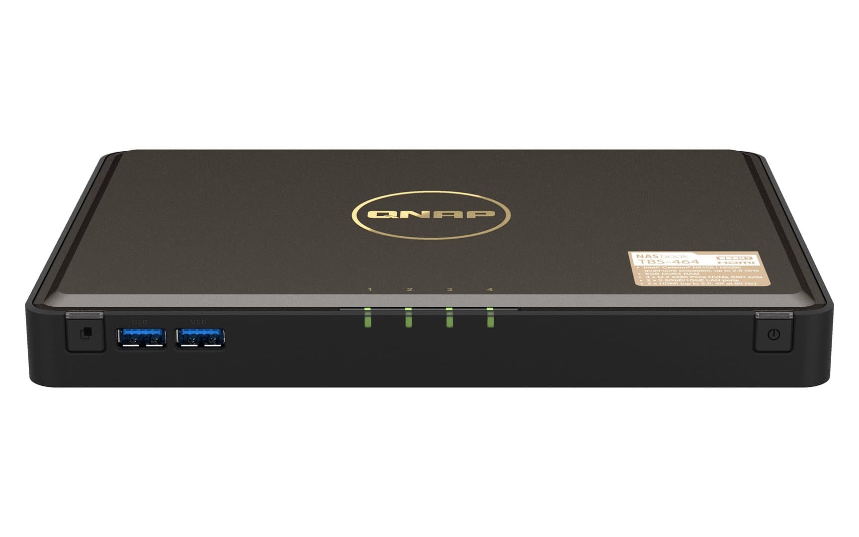 QNAP NAS TBS-464-8G (4 Bay) 4 x M.2 2280 PCIe Gen3 x2, aanzicht 1 van 1