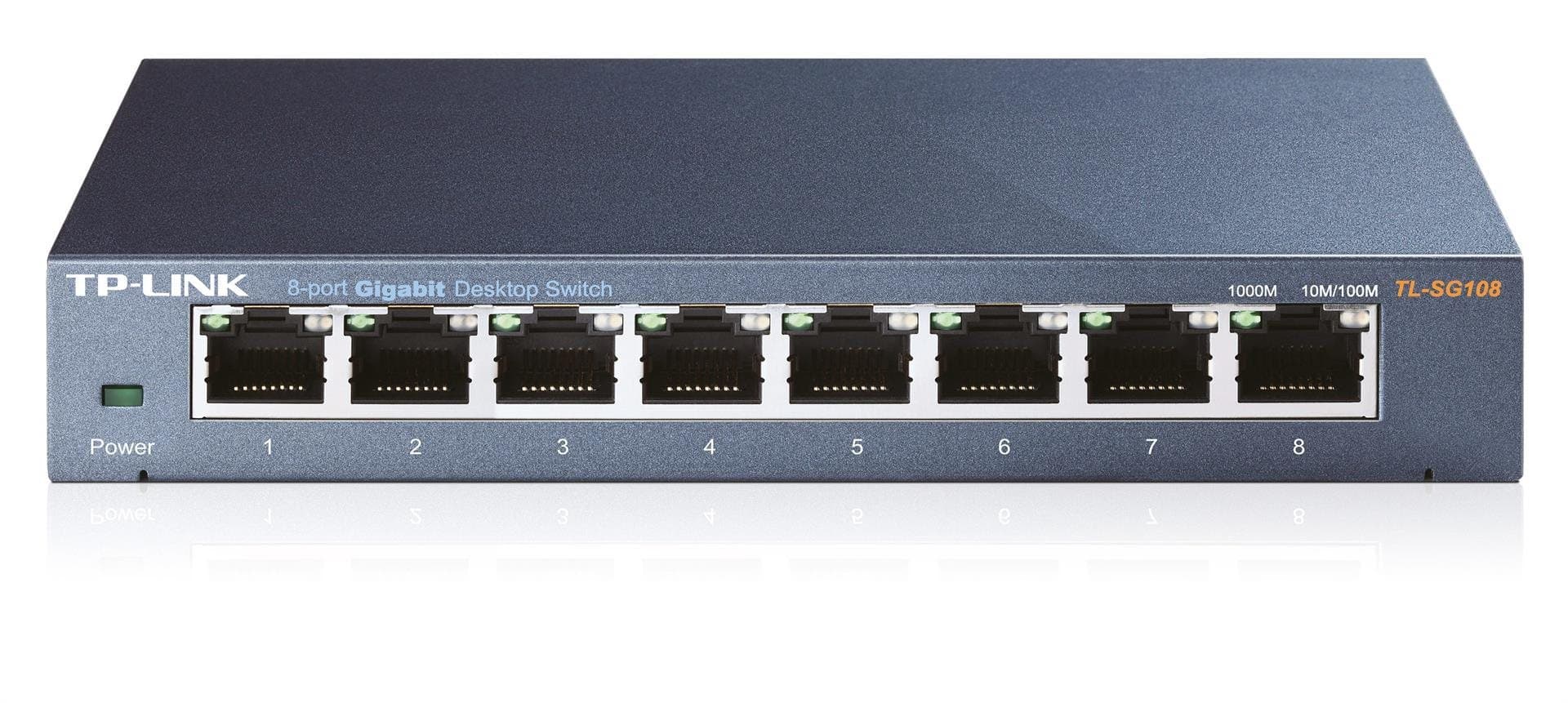 TP-LINK Switch TL-SG108 8xGBit Unmanaged Metallgehäuse, aanzicht 1 van 1