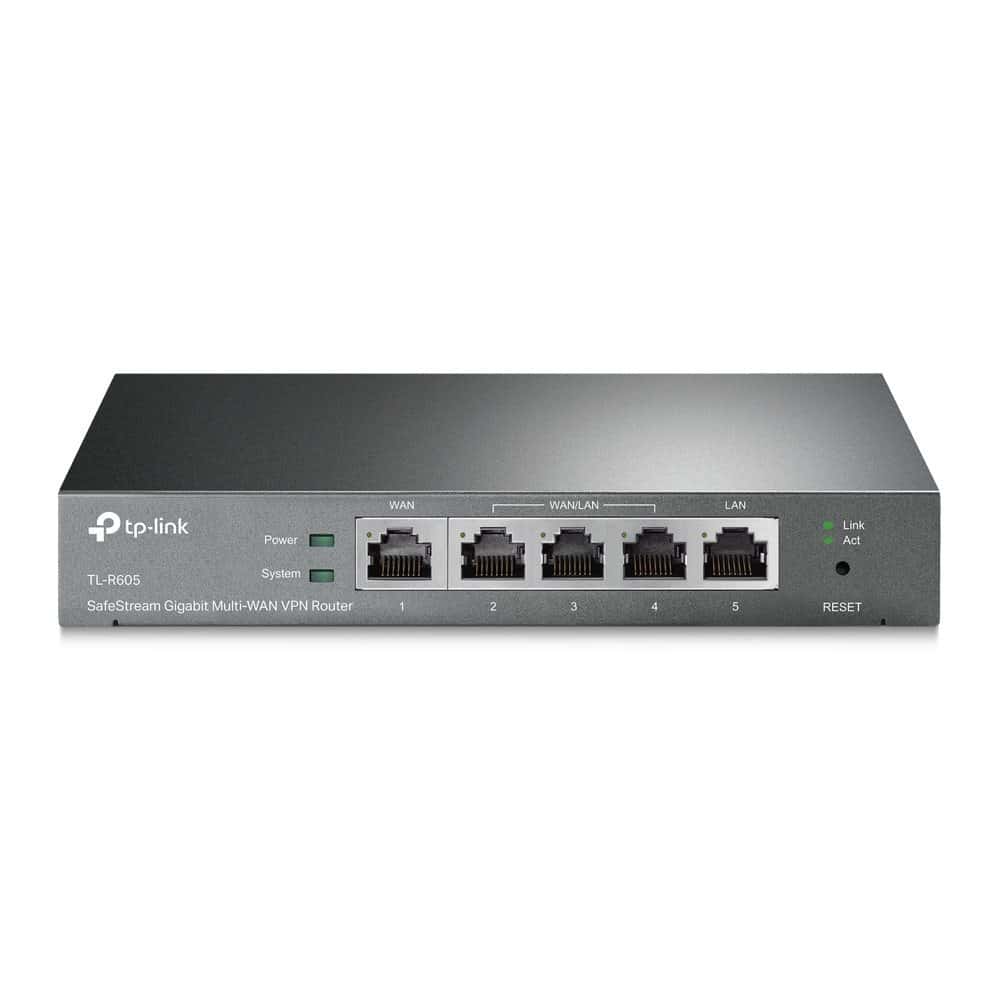 TP-LINK 5 Port Gigabit Multi-WAN Router (bis 4xWAN) Up to 20 IPsec VPN T., 16 PPTP/L2TP VPN T., 16 Ope