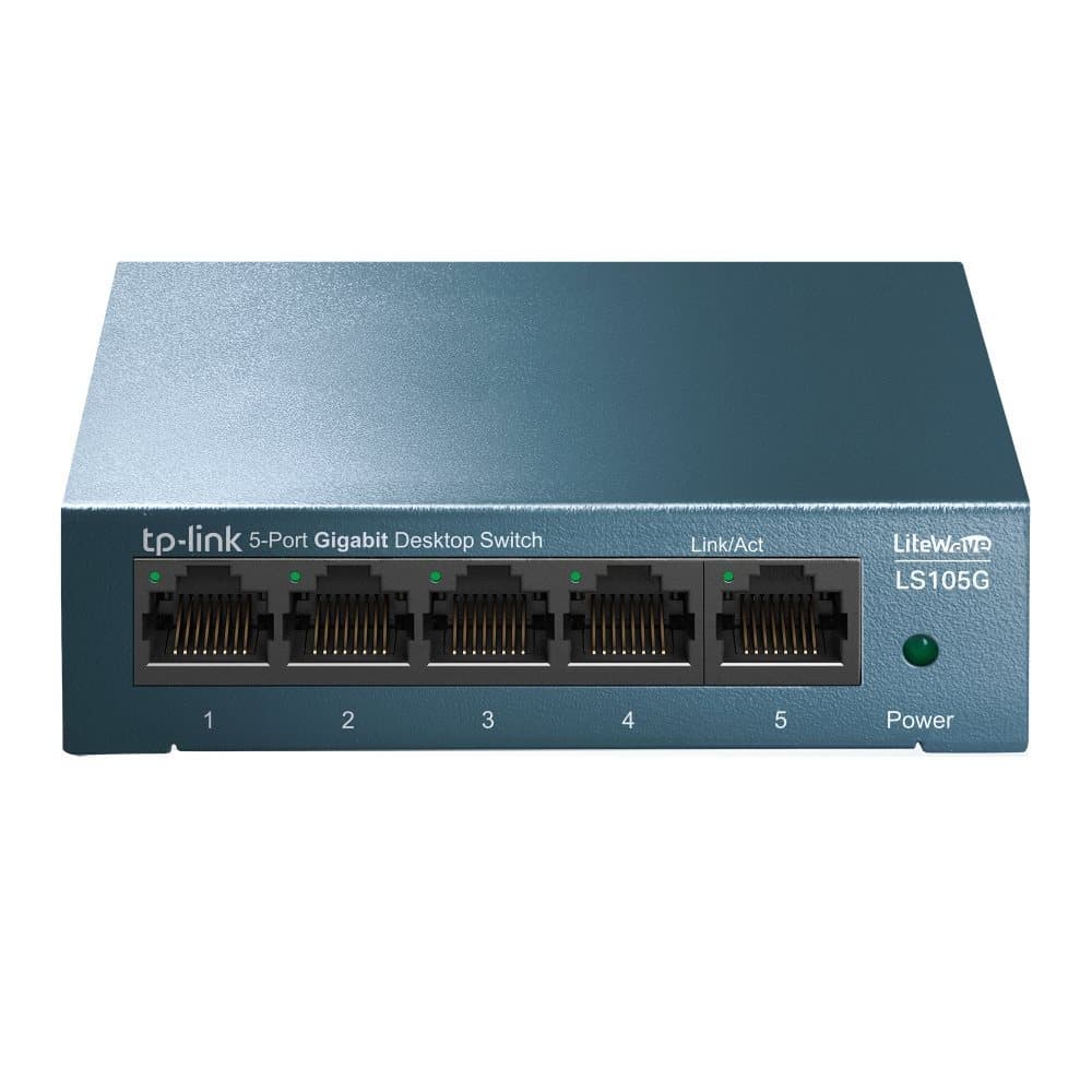 TP-LINK LS105G LiteWave 5-Port Gigabit Desktop Switch, aanzicht 1 van 1