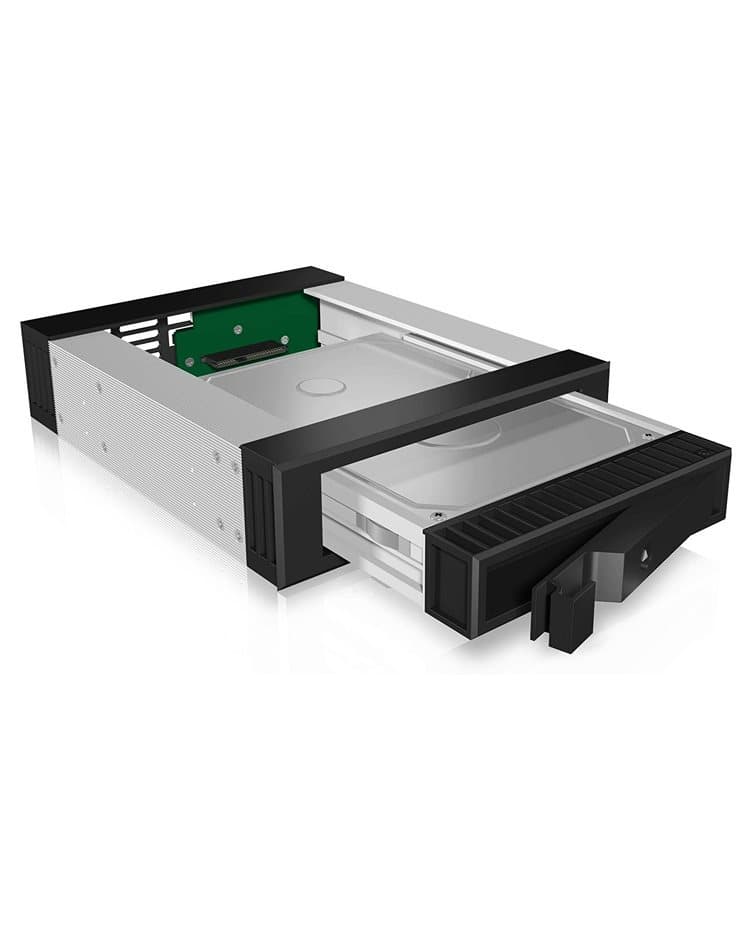 Raidsonic Wechselrahmen ICY-BOX IB-129SSK-B SATA Mobile Rack 1x 3,5"/2,5" SATA/SAS HDD zu 1xSATA Host, aanzicht 1 van 1