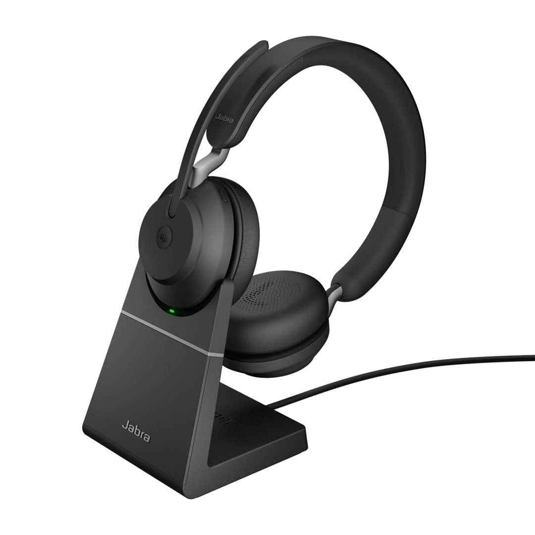 Jabra Headset Evolve2 65 MS Stereo USB-A BT mit Ladestation Zertifiziert für Microsoft Teams, mit Ladestation, aanzicht 1 van 1