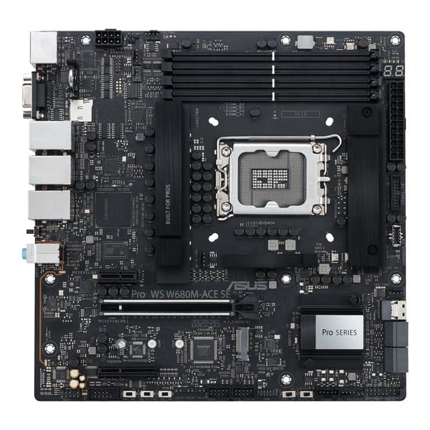 ASUS PRO WS W680M-ACE SE S1700/DDR5/DP-HDMI/3xLAN/24-7/µATX, aanzicht 1 van 1