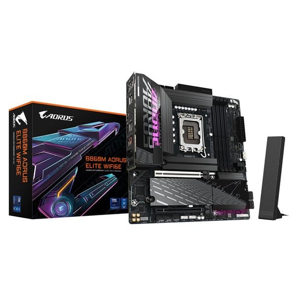 GIGA B860M AORUS ELITE WIFI6E S1851/DDR5/µATX, aanzicht 1 van 1