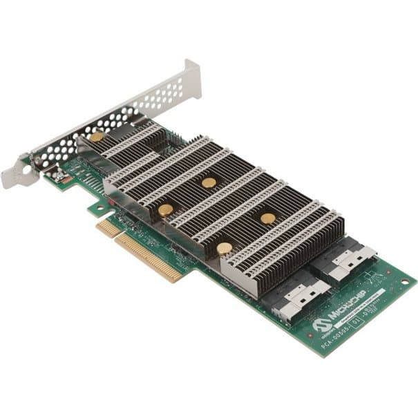 Adaptec SmartRAID 3258-16i /e 8GB SAS/NVMe 16 Port PCIe x8 24 Gbps Low Profile, aanzicht 1 van 1